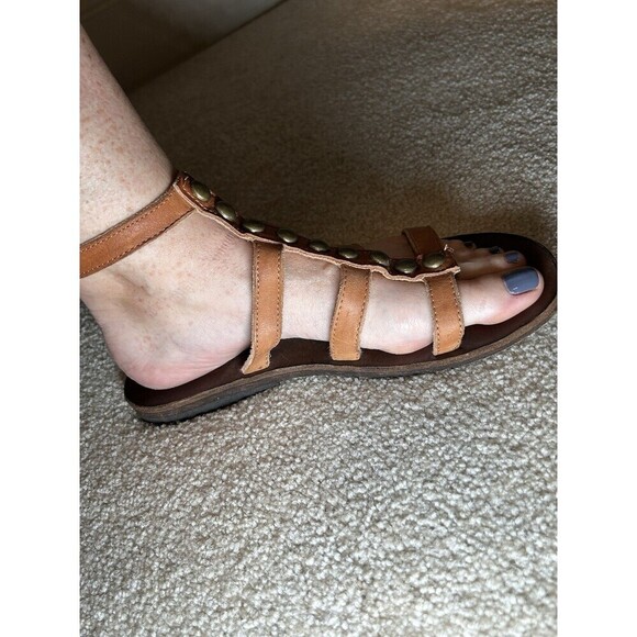 Fiorentini + Baker Brown Leather Sandals Flat Gladiator Style Italy Size 8.5 - Picture 2 of 9